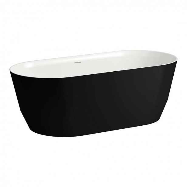 Laufen Pro - Vana 165x75 cm, matná černá/bílá H2399520680001