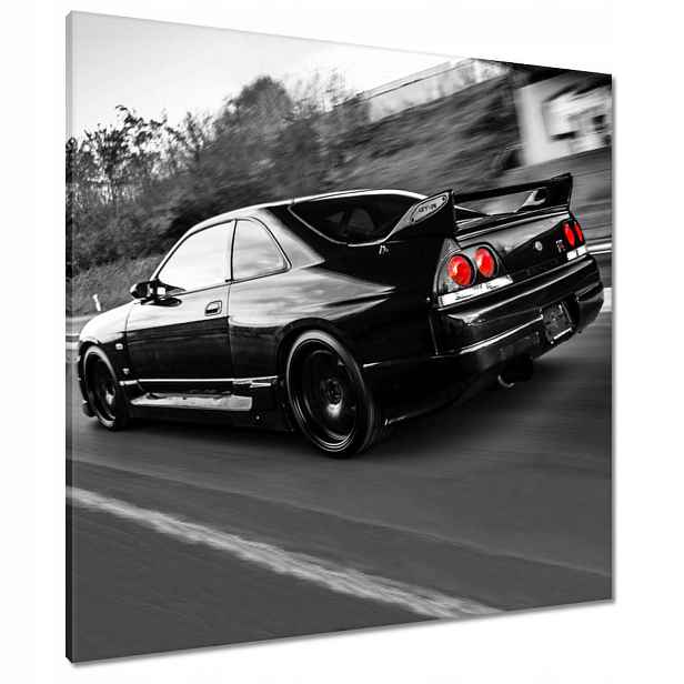 Obrazy 80x80 Černý Nissan Gtr Sport