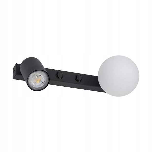 Moderní nástěnné svítidlo Černá GU10 2 Zdroje Reflektor Kov Sklo Tk Lighting