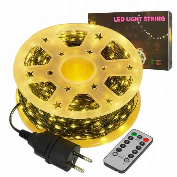 Venkovní/vnitřní vánoční osvětlení na stromeček drátek 500 Led 50 m, teplé bílé La
