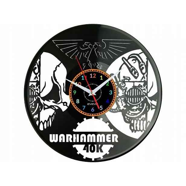 Warhammer Nástěnné hodiny Vinylová deska Moderní dekorativní jako Dárek Ur