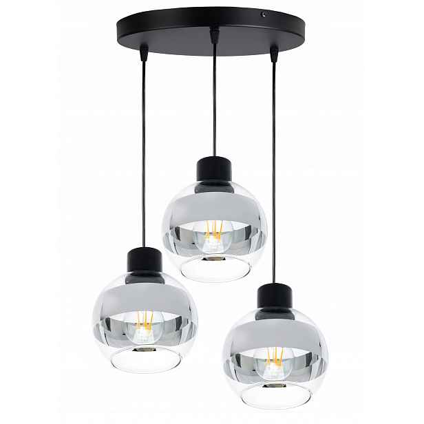 závěsné stropní svítidlo Zwis stropní svítidlo Lustr na E27 Kula Skleněný chrom clear