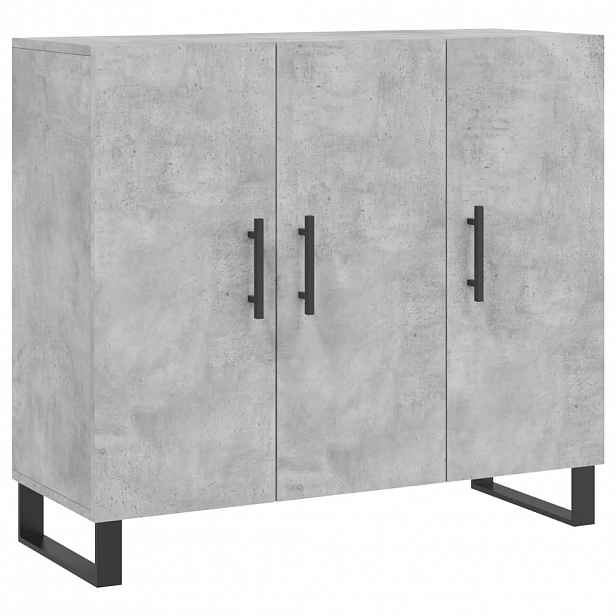 vidaXL Příborník betonově šedý 90 x 34 x 80 cm kompozitní dřevo