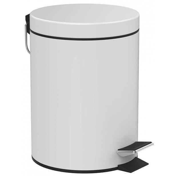 Aqualine Simple Line - Odpadkový koš kulatý 5 l, matná bílá 28105