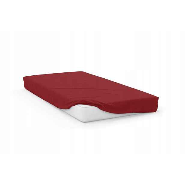Faro Bavlněné Jersey prostěradlo SOFT 90x200 cm + 25 cm červené