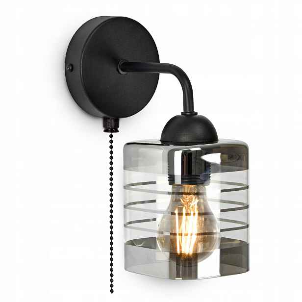 Nástěnná lampa s vypínačem Skleněné stínítko