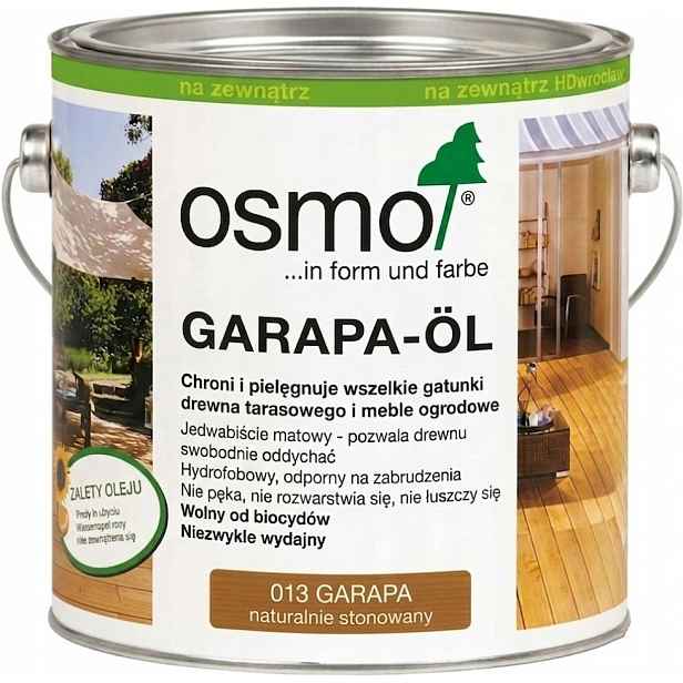 Osmo 013 Garapa Terasový olej na terasu 2,5L přirozeně tónovaný