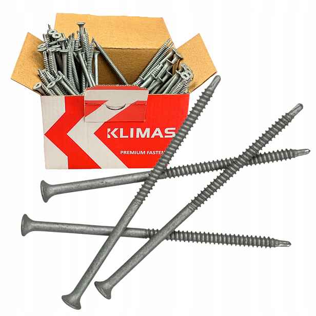 Samovrtný šroub pro tepelnou izolaci 4,8x140 pro plechy 100 ks Torx Klimas