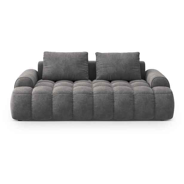 Šedá sametová pohovka 200 cm Linz – Cosmopolitan Design