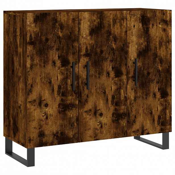vidaXL Příborník kouřový dub 90 x 34 x 80 cm kompozitní dřevo