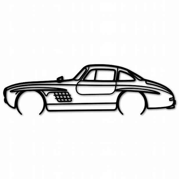 Ažurový Obraz 80 cm Nástěnná Dekorace Auto Mercedes 300ls Panel 3D Velký