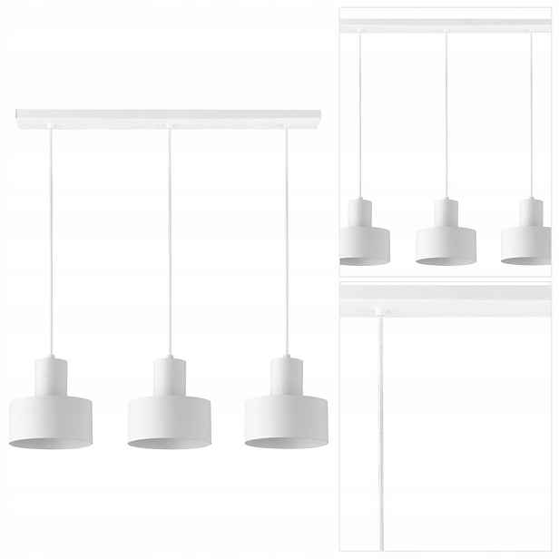 Bílá závěsná lampa Rif 3 moderní nad jídelní stůl Sigma Lighting
