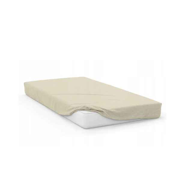 Faro Bavlněné Jersey prostěradlo SOFT 90x200 cm + 25 cm krémové