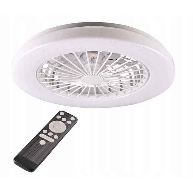 Stropní Svítidlo s Led ventilátorem Goldlux Libya 48W Bílý 50 cm 3000K 6500K Dálkový Ovladač