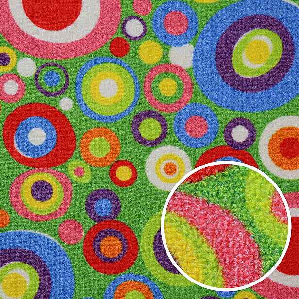 AKCE: 93x165 cm Dětský metrážový koberec Candy 24, šíře, vícebarevná, filc, dětský pokoj, Spoltex