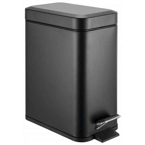Aqualine Simple Line - Odpadkový koš obdélníkový 5 l, matná černá GAQ005B