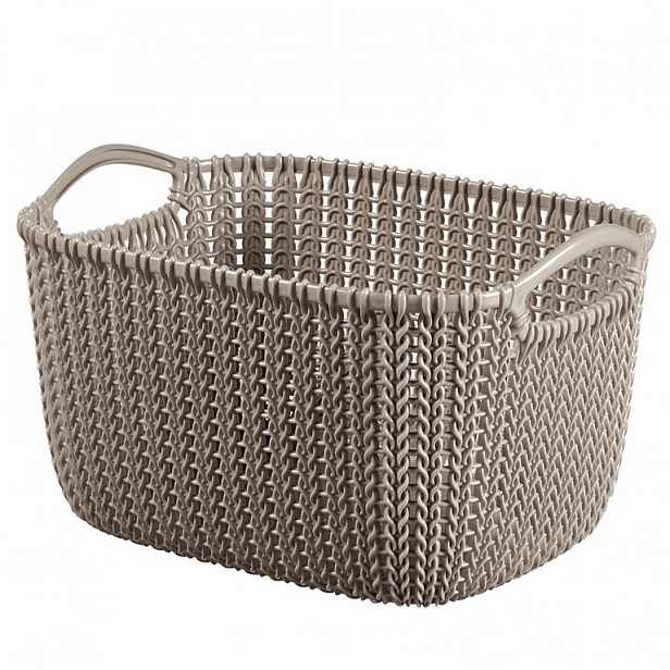 Hranatý koš KNIT hnědý 8 l