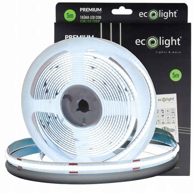 Led Páska Cob Digitální 5M 480LED 9W/M 810LM/M 12V Ecolight Studená