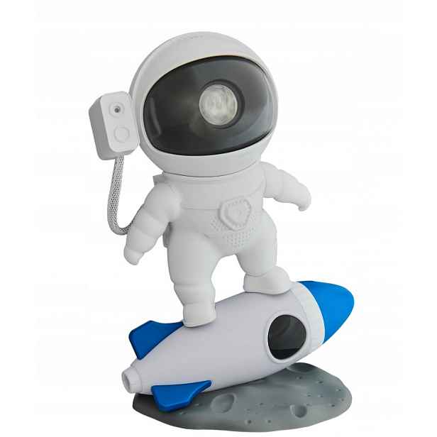 Projektor Noční Oblohy Astronaut na raketě Led Bílá lampa s dálkovým ovládáním