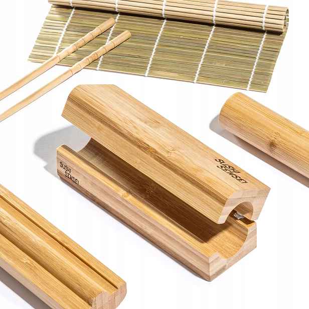 Sada Na Sushi Formička Na Rolíčky, Váleček Na Lisování Rýže, Šlehač, Podložka