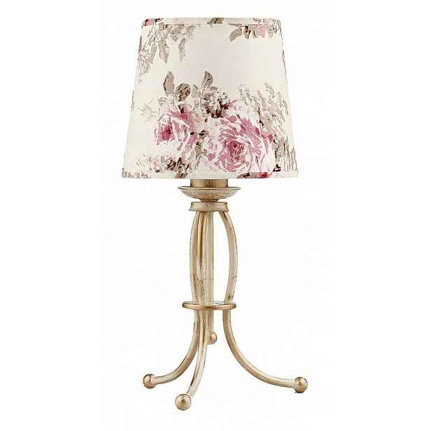 Stolní lampa Sara Patina Béžová Abažur 1xE27 42 cm Stolní lampa Pokoj