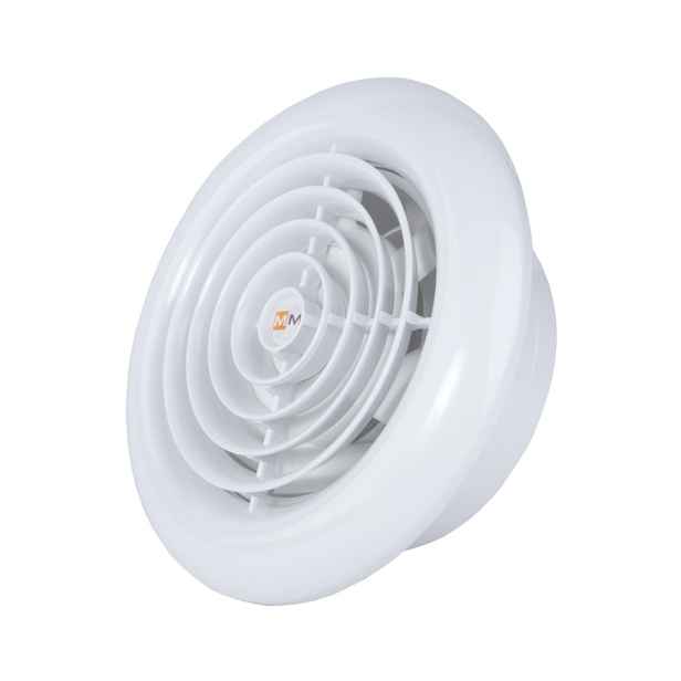 Stropní Koupelnový Ventilátor Na Stěnu Krátký 37 MM Kulatý Fi 100