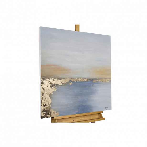KUNSTLOFT RUČNĚ MALOVANÝ AKRYLOVÝ OBRAZ MODRÝ, 80/80 CM