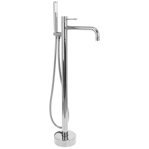 Volně stojící vanová baterie Lungo Diamond Chrom Pevná Výtokové Ramínko Rea