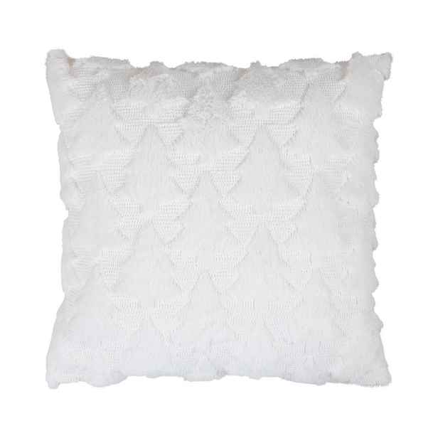 Bílý polštář se vzorem vánočních stromků Christmas Tree – 45*45*10 cm Mars & More