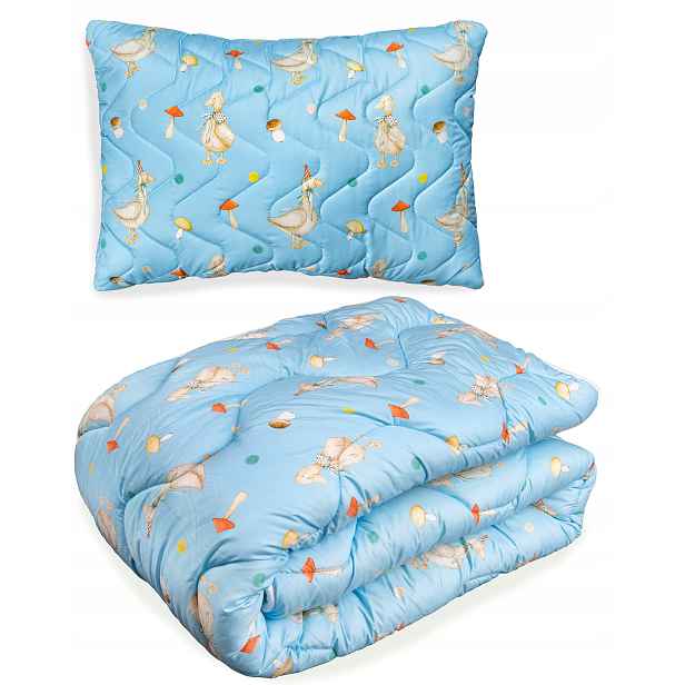 Komplet Polštář 70x80 A Přikrývka 140x200 Pro Děti Antialergický Kačenka