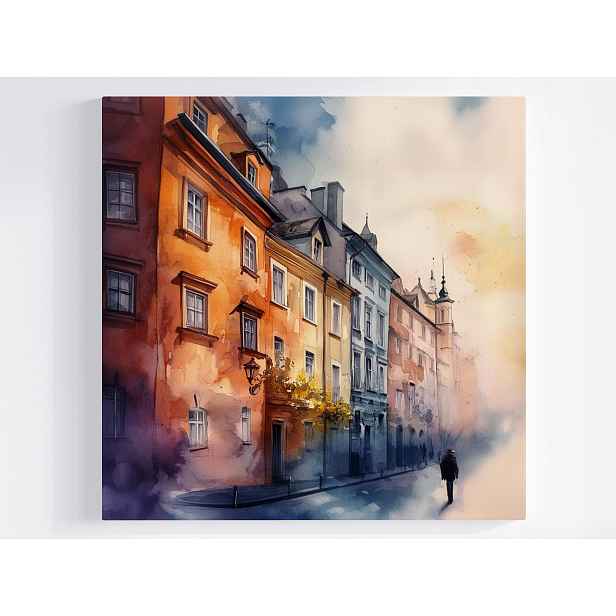 Obraz Na Plátně Canvas Akvarel Barevné Kamínky Staré Město 50x50