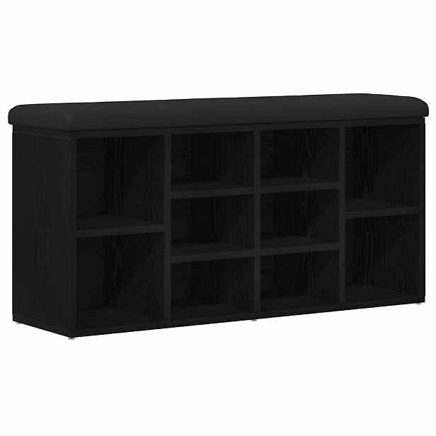 vidaXL Lavička na boty Černý dub 102 x 32 x 50 cm Kompozitní dřevo
