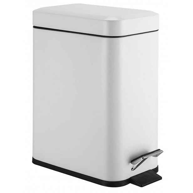 Aqualine Simple Line - Odpadkový koš obdélníkový 5 l, matná bílá GAQ005W