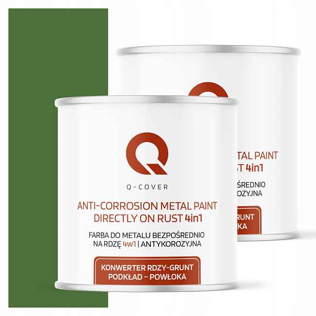 Barva Přímo na rez Metal Aluminium Ocel 2,5L 4v1 Matná Zelená Tráva