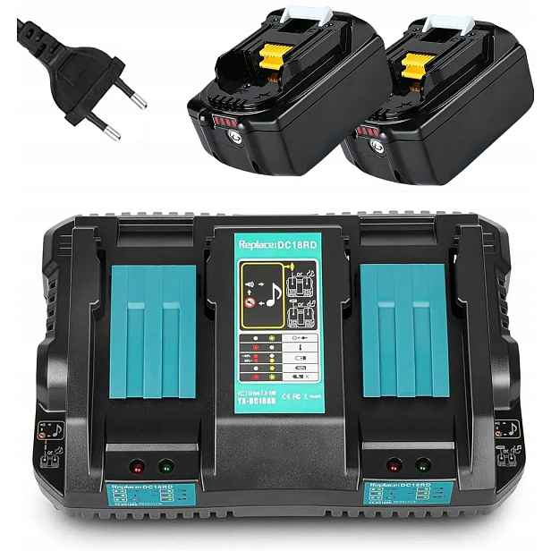 Baterie 6000 Mah 2 Ks Pro Makita BL1850 S Nabíječkou