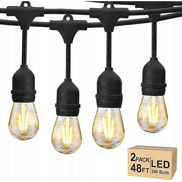 Led zahradní lampy Svater 2x10 m, teplá girlanda terasa balkon
