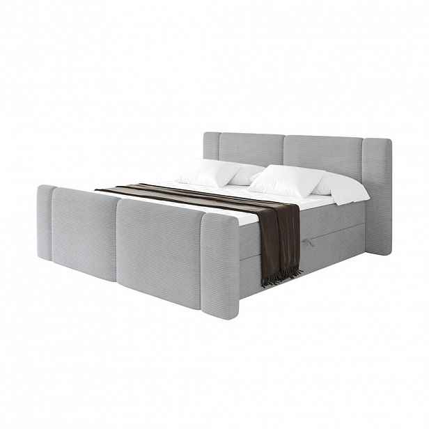 ALTDECOR POSTEL boxspring s matrací H3 - EVON Zanozek - 160x200 cm Šedá