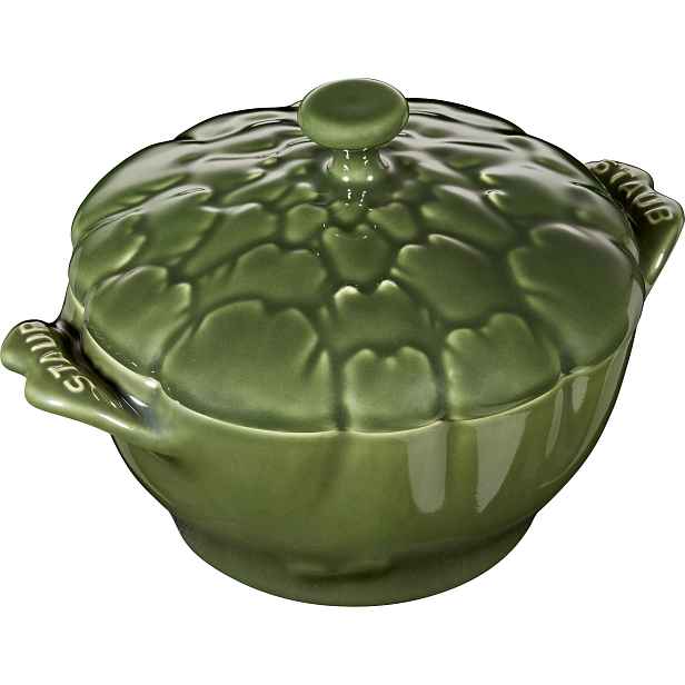 Keramická kočička Staub Artyčok 450 ml zelená na zapékání