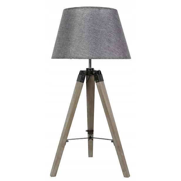 Šedá lampička na trojnožce E227 Lugano Candellux