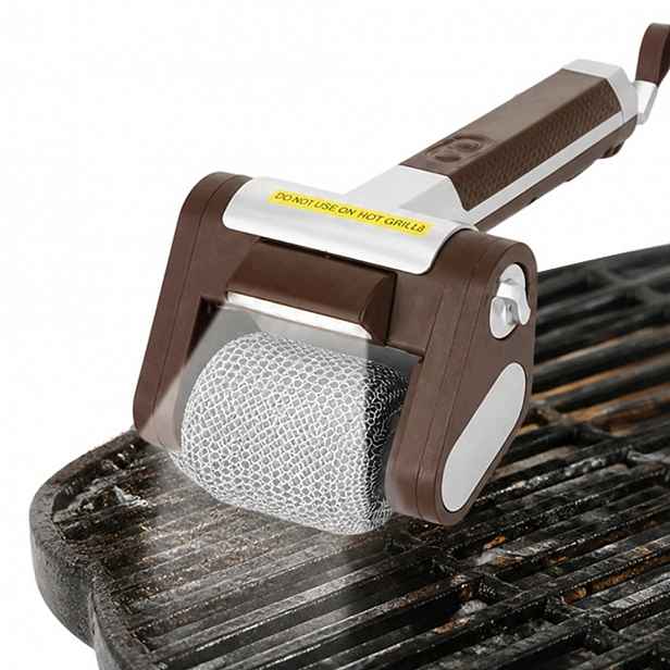 Elektrický kartáč na gril, nářadí na čištění grilu s Led světlem