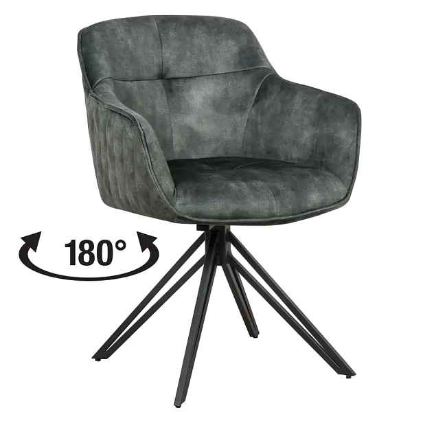 Idea Otočná jídelní židle SHERLOCK tmavě zelená