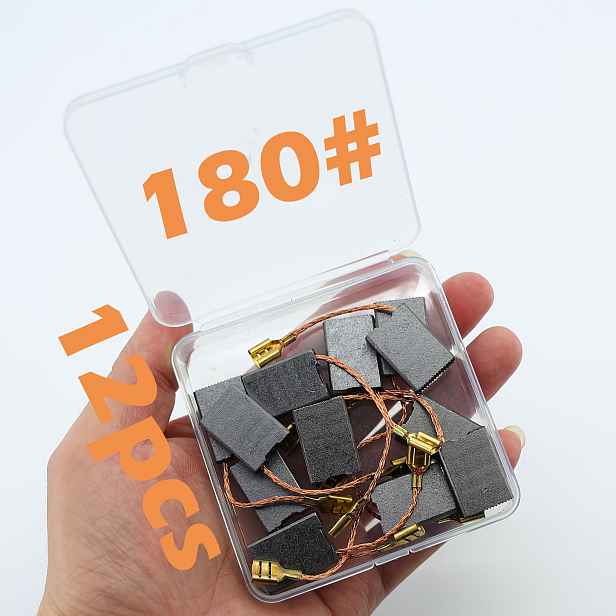 TEMU 12ks Uhlíkových Kartáčů, Kompatibilní s Modely GWS18-230 a GWS19-230, 0.23x0.63x0.86in - Odolné Náhradní Uhlíkové Kartáče pro Zlepšený Výkon