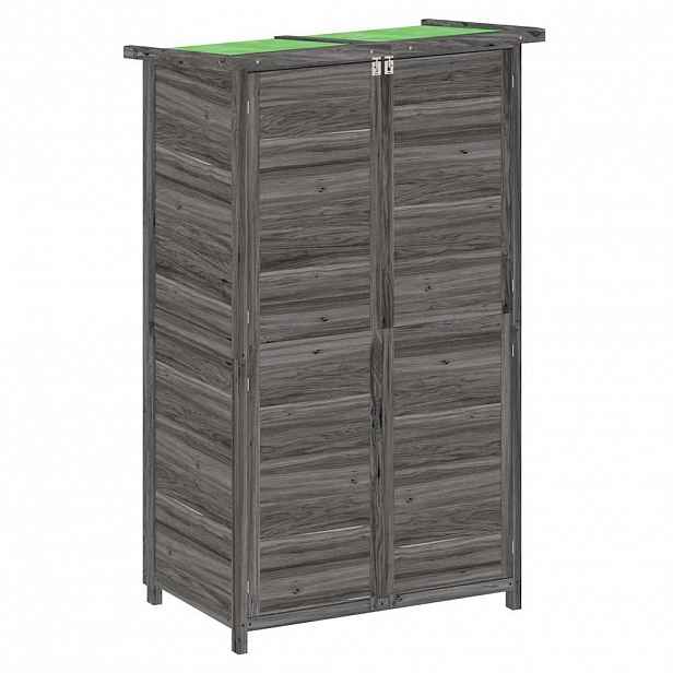 vidaXL Zahradní přístřešek na nářadí šedý 83x57x140 cm masiv borovice