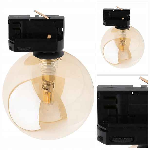 Černá kolejnicová lampa Tracer pro industriální osvětlení stěny Tk Lighting