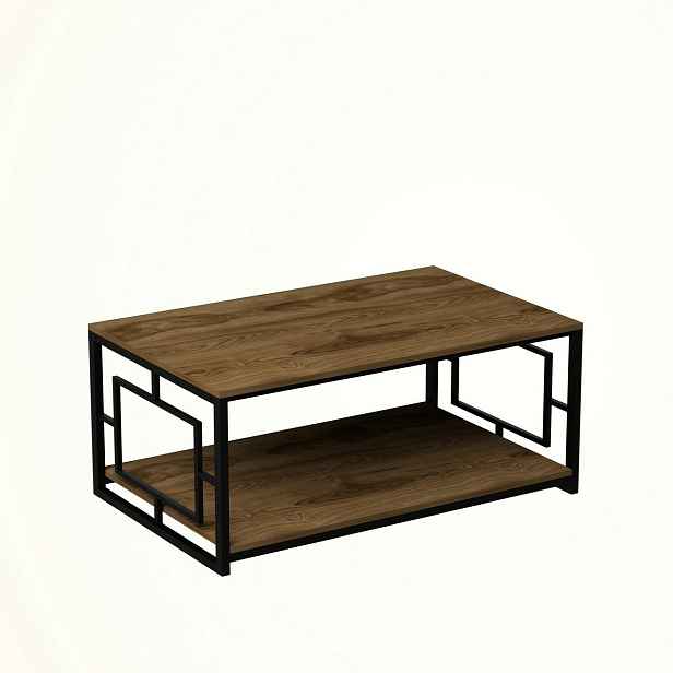 Konferenční stolek Kelvin Black and Walnut