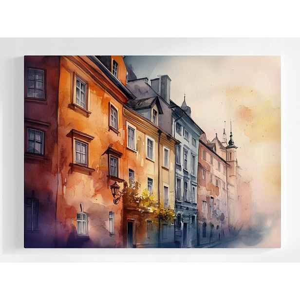 Plakát Akvarel Barevné Kamínky Staré Město 100x75