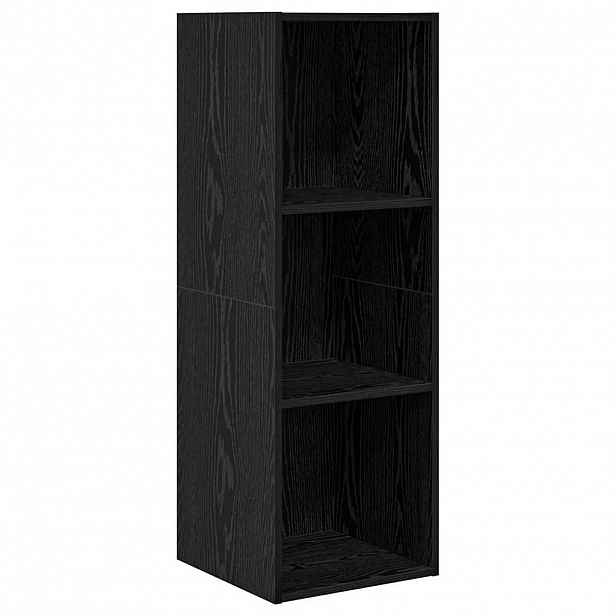 vidaXL Sestava TV skříněk 37 x 37 x 107 cm Černý dub Kompozitní dřevo