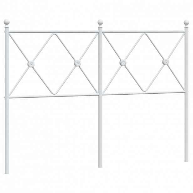 vidaXL Kovové náhradní čelo postele bílé 120 cm