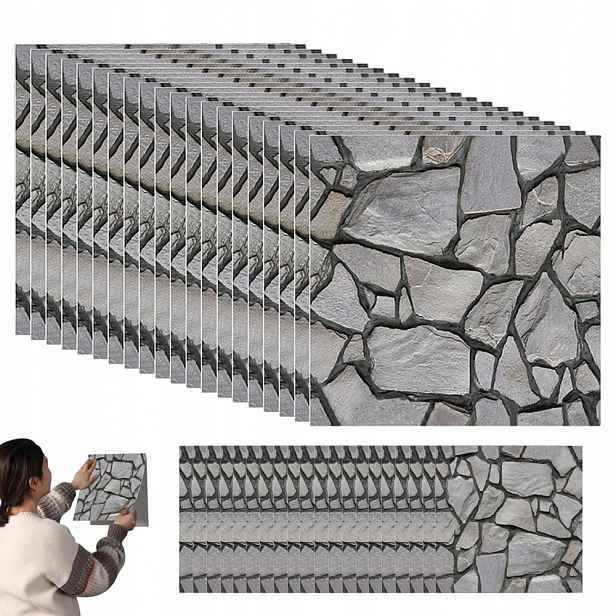 20 x 3D Nástěnné Panely Samolepící Cihla Tapeta Imitace Kámen Obývací Pokoj 30 cm