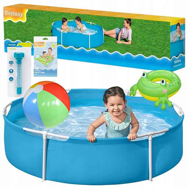 Bazén Rámový zahradní Bestway pro Děti Zahrada 152x38cm Set 4v1 Kolečko